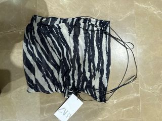 Top cebra espalda abierta