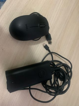 Cargador Dell y Ratón USB