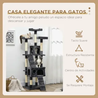 Árbol para Gatos con Nidos y Escalera