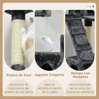 Árbol para Gatos con Nidos y Escalera