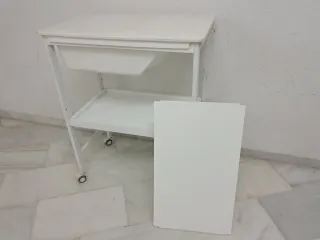 Mueble BAÑERA madera. CARRITO ESTANTERIA MESA
