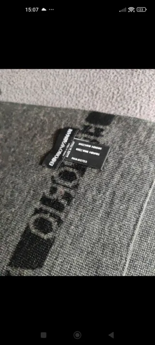 Sciarpa Emporio Armani 100% Lana Grigia