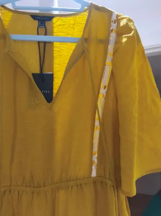 Vestido Cortefiel Mostaza Talla L Nuevo