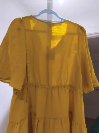 Vestido Cortefiel Mostaza Talla L Nuevo