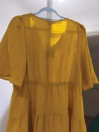 Vestido Cortefiel Mostaza Talla L Nuevo