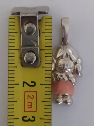 Colgante Vintage Muñeca en Plata 925
