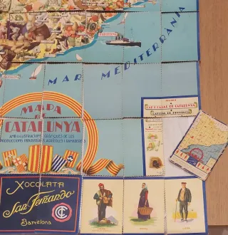 Colección 56 Cromos "Mapa de Catalunya" Xocolata