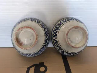 2 Cuencos Cerámica Artesanal Estilo Safi