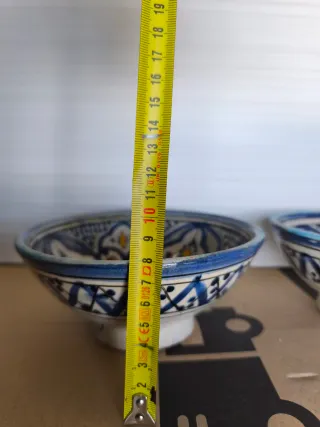 2 Cuencos Cerámica Artesanal Estilo Safi