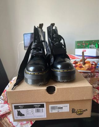 Dr. Martens Molly Black Buttero Stivali 39