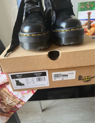 Dr. Martens Molly Black Buttero Stivali 39