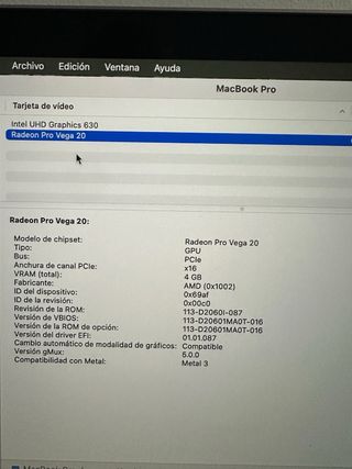 MacBook Pro 15 i7 32GB 2TB Tope de gama