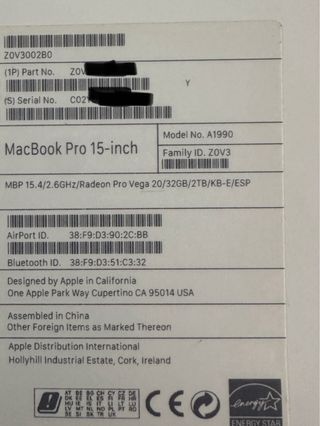 MacBook Pro 15 i7 32GB 2TB Tope de gama