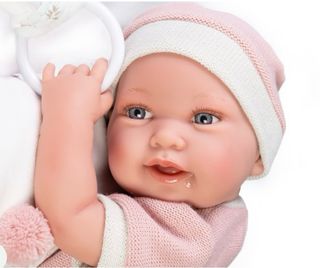Muñeca Recién Nacida con Saco y Mordedor