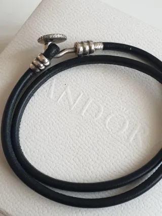 Bracciale Pandora Pelle Nero