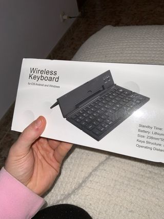 Teclado Inalámbrico Plegable Negro NUEVO