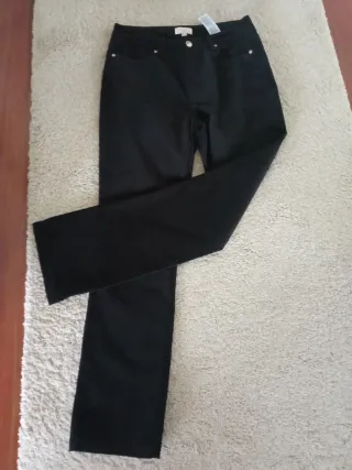 Pantalón recto Cortefiel negro