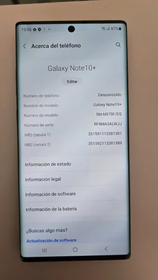 Samsung Galaxy Note 10+ Nero/Blu