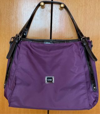 Bolso MORADO/NEGRO “MULTIUSOS” SÚPER PRECIO+REGALO