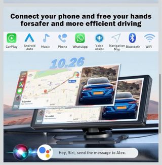 Pantalla Carplay Coche 10.26 Inalámbrica NUEVO