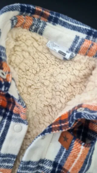 Casaco infantil xadrez com forro