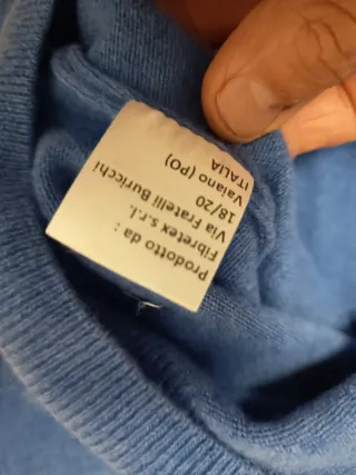 Maglione Lana Merino Blu Made in Italy