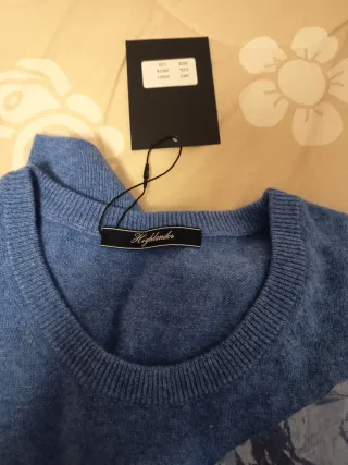 Maglione Lana Merino Blu Made in Italy
