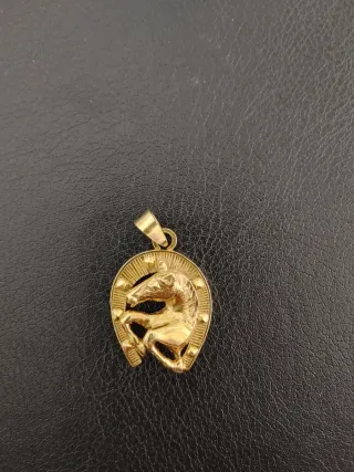 Colgante Oro 18k Caballo Herradura