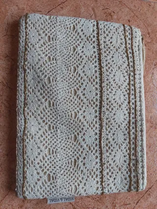 Bolso de mano Vidal & Vidal beige ganchillo