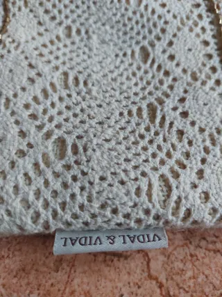 Bolso de mano Vidal & Vidal beige ganchillo