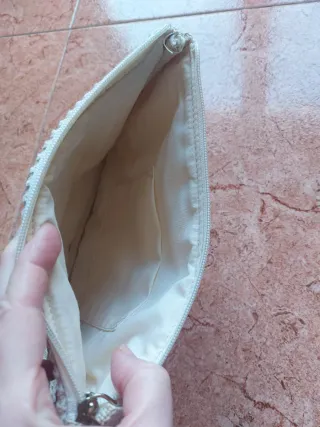 Bolso de mano Vidal & Vidal beige ganchillo