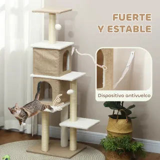 Árbol Rascador Gatos Borreguito 140cm