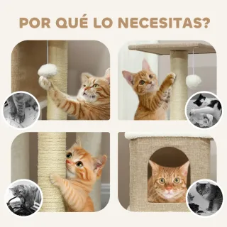 Árbol Rascador Gatos Borreguito 140cm