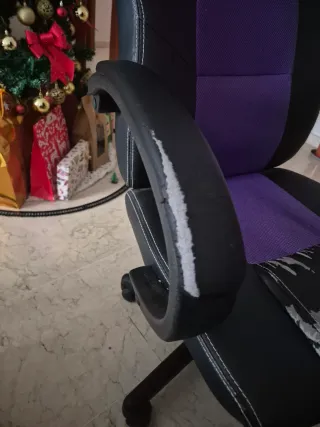 Silla Gamer Negra y Morada