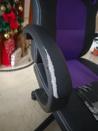 Silla Gamer Negra y Morada