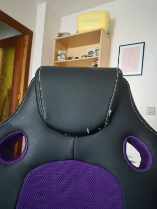 Silla Gamer Negra y Morada