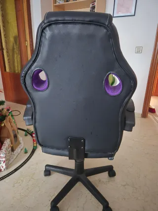 Silla Gamer Negra y Morada
