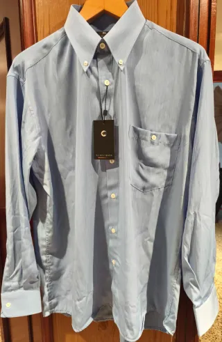 Camisa azul caballero BERVIDOS