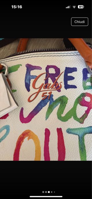 Borsa Gabs Multicolor e Bianca misura 46x38