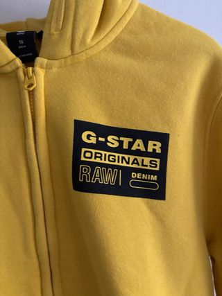 Sudadera G-Star RAW amarilla con cremallera