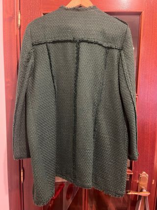 Abrigo Tweed Cortefiel Verde