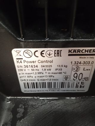 Hidrolimpiadora - K 4 Power Control Flex Home - Kärcher