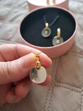 Conjunto Tous Bicolor Collar y Pendientes