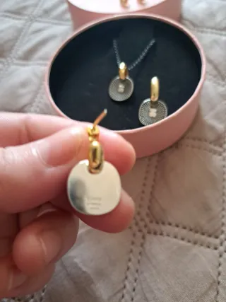 Conjunto Tous Bicolor Collar y Pendientes