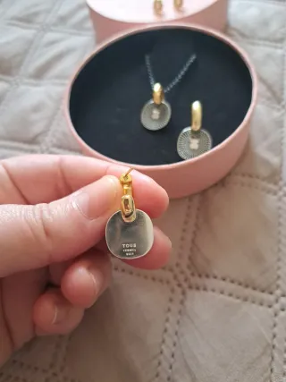 Conjunto Tous Bicolor Collar y Pendientes