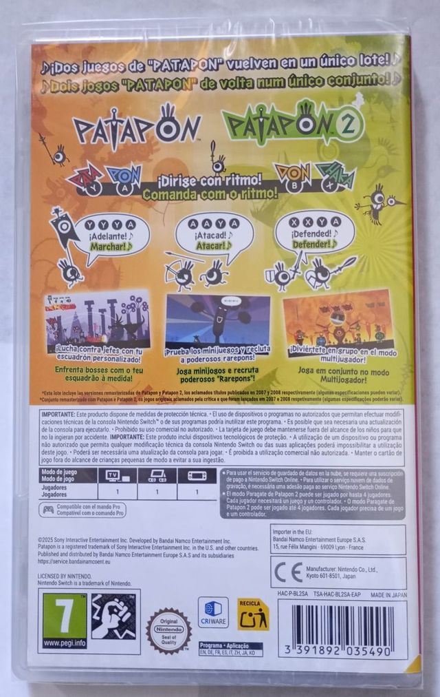 Patapon 1+2 Replay Nintendo Switch precintado ES