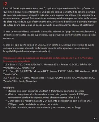 Boquilla Trompeta Lotus 3L2 HC