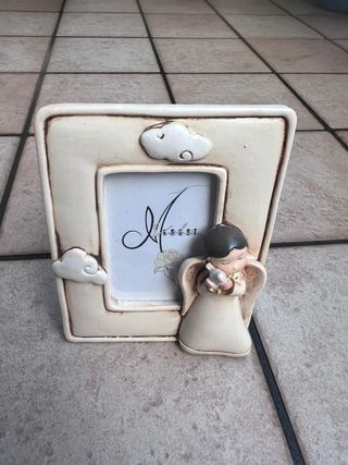 Cornice porta foto angelo con colomba