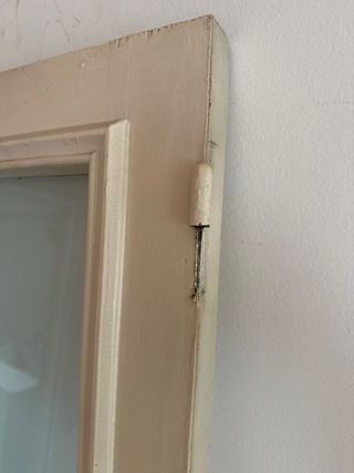 Puerta madera con cristal