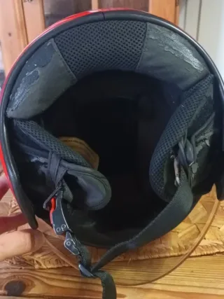 Casco rojo JEB'S con visor